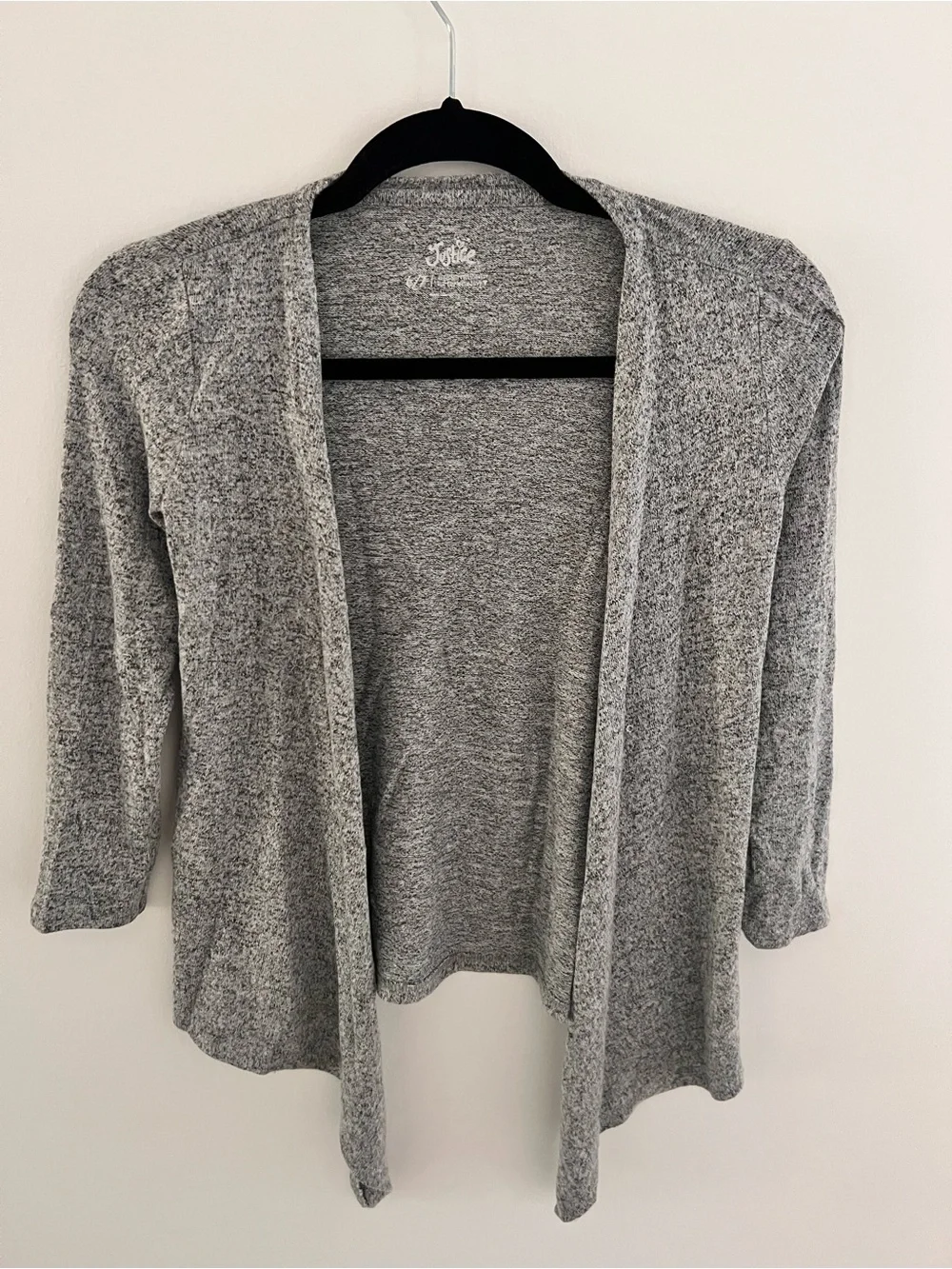 Justice Girls Gray Open Front Cardigan Wrap Size 6/7